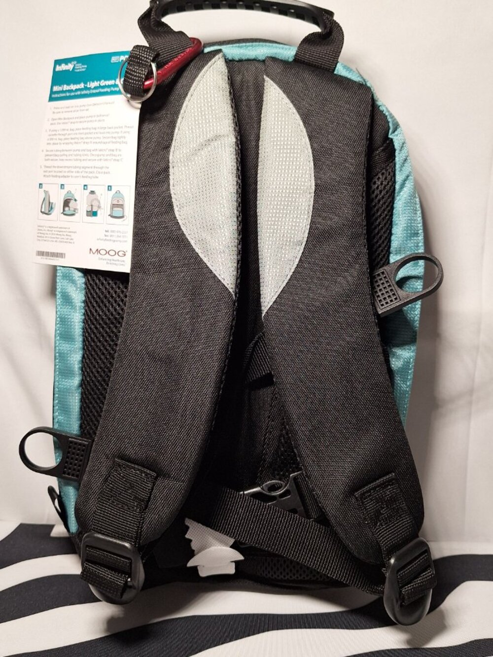 NWT ZEVEX Moog Mini Feeding Pump Backpack - Teal/Grey - Picture 6 of 10